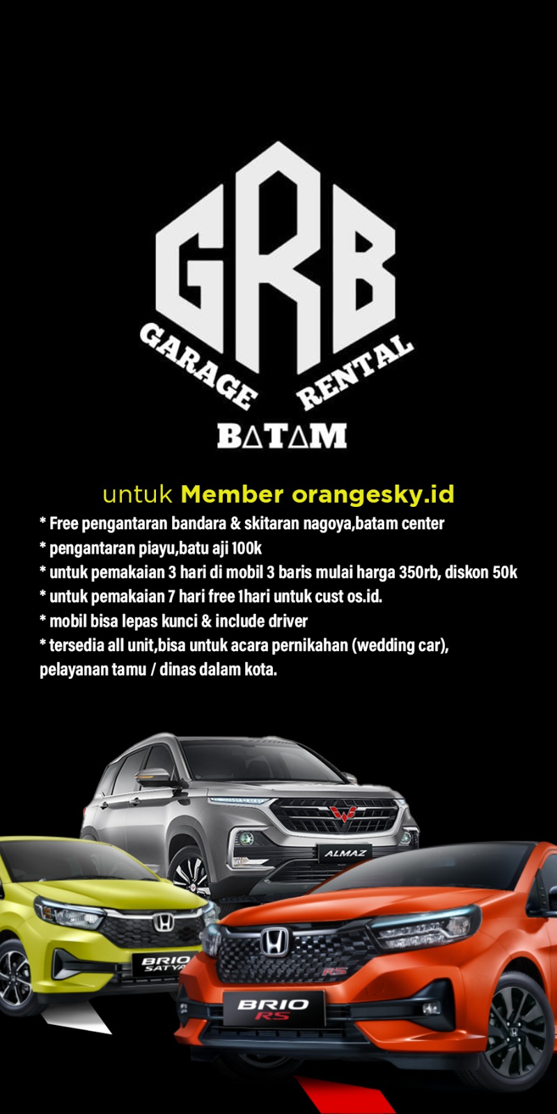 GARAGE RENTAL BATAM MEMBER ! REDEEM NOW ! GET YOU SPECIAL PRICE !